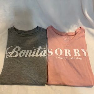 2 LIKE NEW Graphic Tees! (Set)